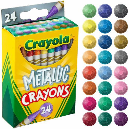 CRAYON,METALLIC,AST,24/PK